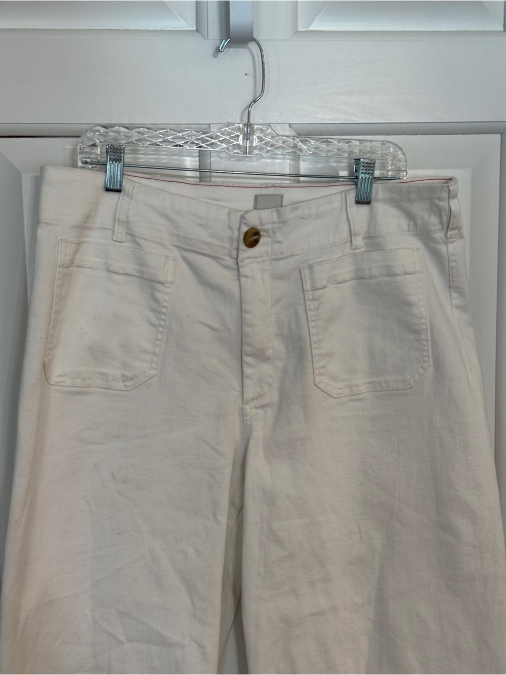Anthropologie Maeve Colette Scallop Hem Crop Wide Leg Jeans 25906 - Picture 6 of 16